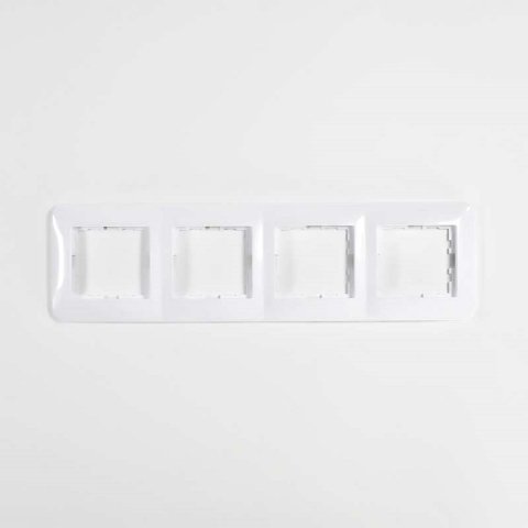 Рамка 4-ая горизонтальная Lezard Karina Life белая 708-0200-149