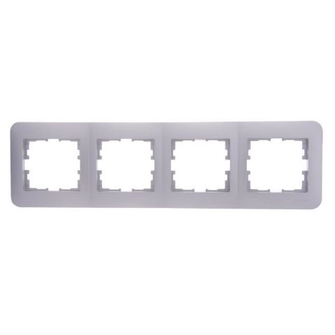 Рамка 4-ая горизонтальная Lezard Karina Life серебро 708-4300-149