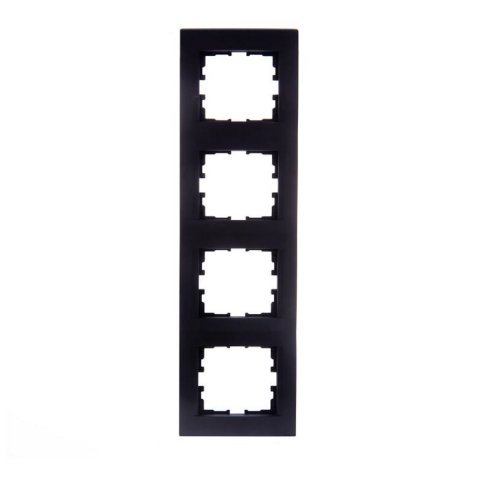 Рамка 4-ая вертикальная Lezard Karina черная 707-4200-154