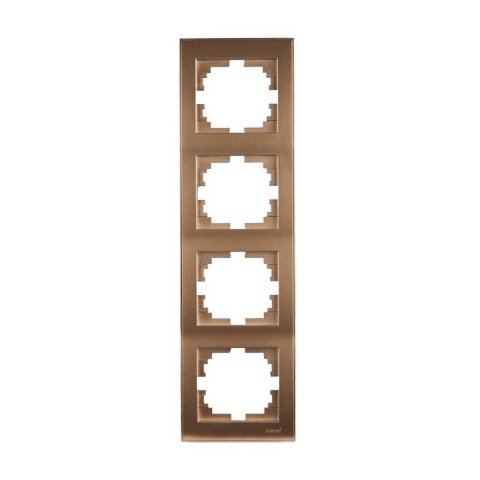 Рамка 4-ая вертикальная Lezard Rain бронза 703-3131-154