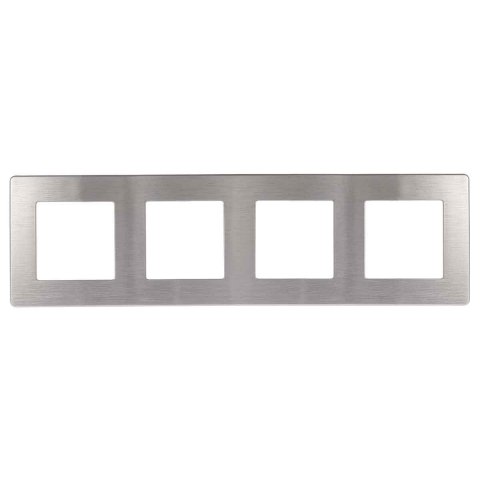 Рамка 4-постовая ЭРА 12 сатин алюминий 12-5104-03 Б0052531