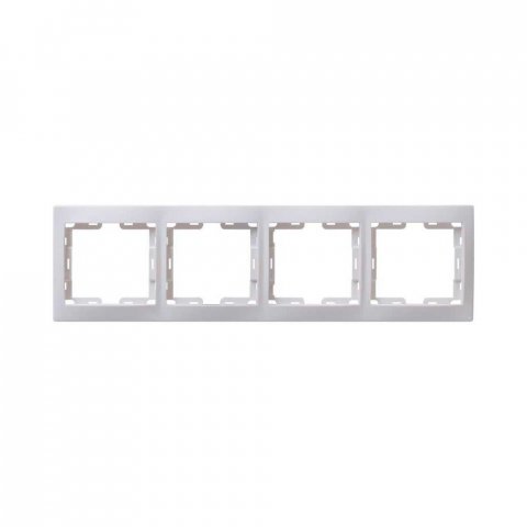 Рамка 4-постовая IEK Kvarta белая EMK40-K01-DM