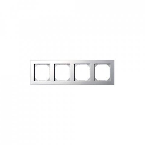 Рамка 4-постовая Liregus Epsilon серебро 28-189