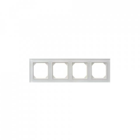 Рамка 4-постовая Liregus Epsilon стекло белое матовое 28-2321
