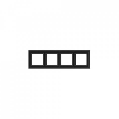 Рамка 4-постовая Liregus Retro черный матовый 29-246