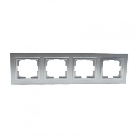 Рамка 4-постовая Mono Electric Despina серебро 102-210000-163