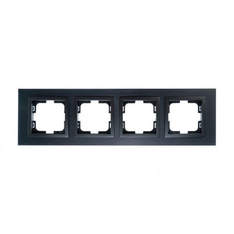 Рамка 4-постовая Mono Electric Style Aluminium дымчатый графит 107-820000-163