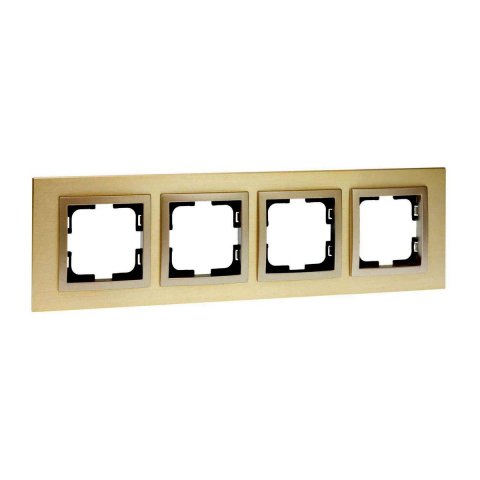 Рамка 4-постовая Mono Electric Style Aluminium титан-шампань 107-830000-163