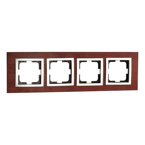 Рамка 4-постовая Mono Electric Style черешня 107-500000-163
