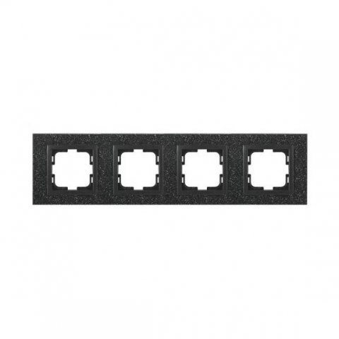 Рамка 4-постовая Mono Electric Style Granit чёрный гранит 107-610000-163