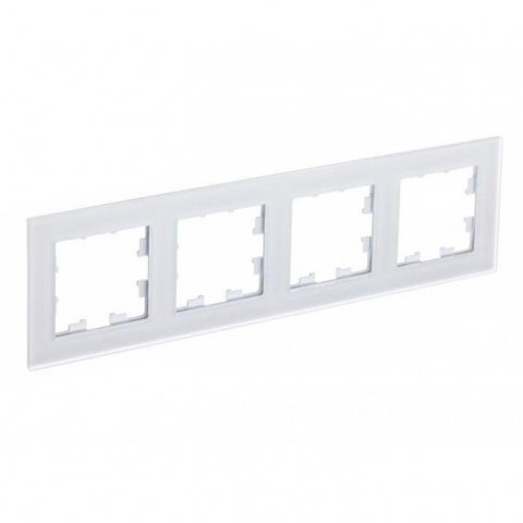 Рамка 4-постовая Schneider Electric AtlasDesign Nature белая ATN330104