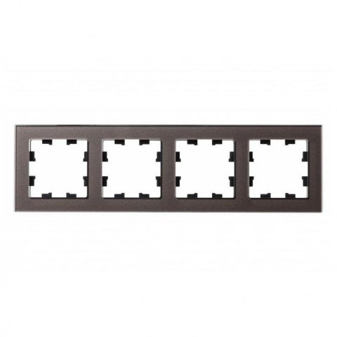 Рамка 4-постовая Schneider Electric AtlasDesign Nature мокко ATN320604