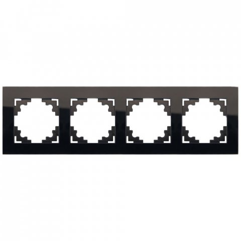 Рамка 4-постовая Stekker Катрин черный GFR00-7004-05 39521