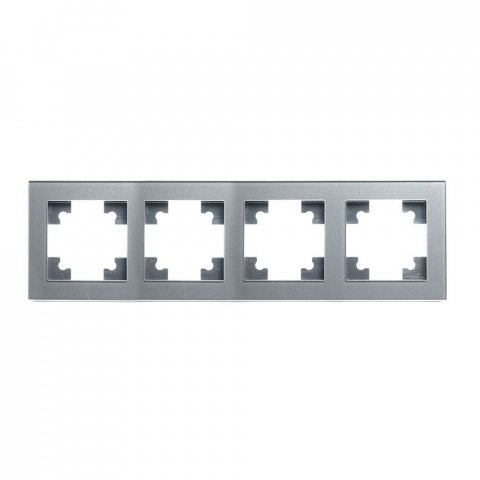 Рамка 4-постовая Stekker Катрин серебро GFR00-7004-03 39534
