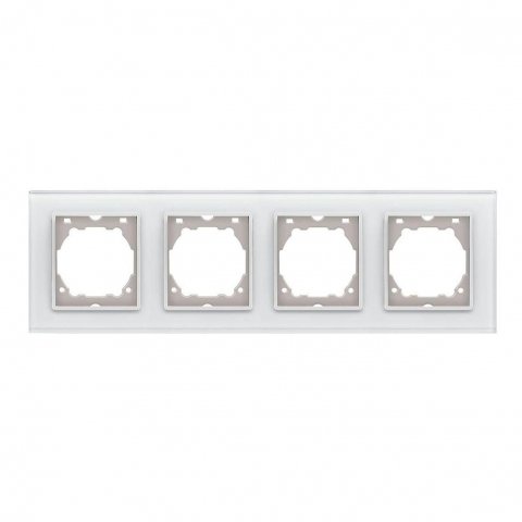 Рамка 4-постовая Vesta-Electric ExclusiveWhite белый FRM050403BEL