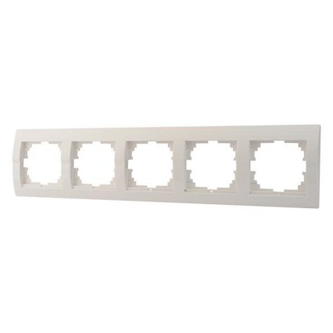 Рамка 5-ая горизонтальная Lezard Deriy белая 702-0200-150