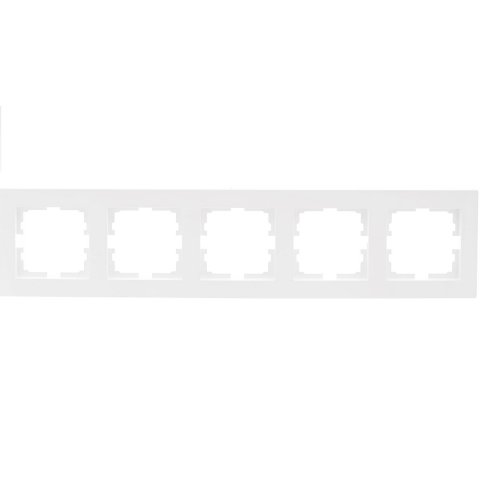 Рамка 5-ая горизонтальная Lezard Vesna белая 742-0200-150