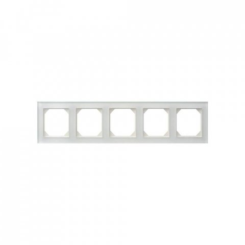 Рамка 5-постовая Liregus Epsilon стекло белое матовое 28-235