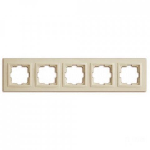 Рамка 5-постовая Mono Electric Despina крем 102-170000-164