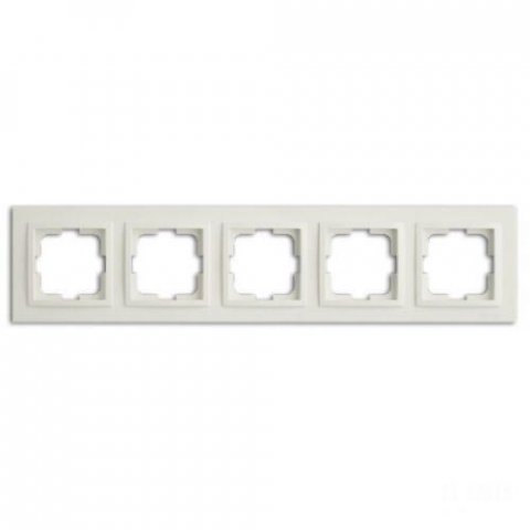 Рамка 5-постовая Mono Electric Despina слоновая кость 102-010000-164
