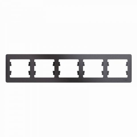 Рамка 5-постовая Schneider Electric Glossa графит GSL001305