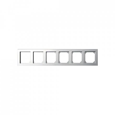 Рамка 6-постовая Liregus Epsilon серебро 28-191
