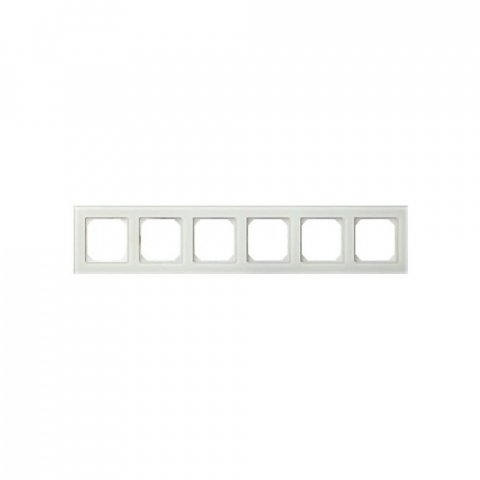 Рамка 6-постовая Liregus Epsilon стекло белое матовое 28-2351