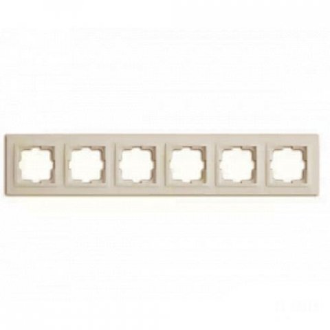 Рамка 6-постовая Mono Electric Despina крем 102-170000-166
