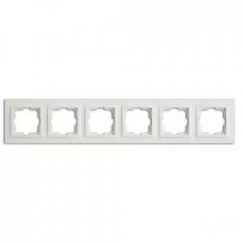 Рамка 6-постовая Mono Electric Despina слоновая кость 102-010000-166