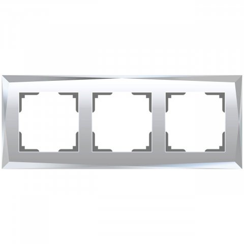 Рамка на 3 поста Werkel Diamant зеркальный W0031220 4690389158834