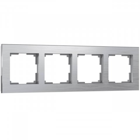 Рамка на 4 поста Werkel Aluminium алюминий W0041706 4690389158070