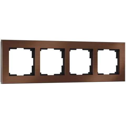 Рамка на 4 поста Werkel Aluminium коричневый алюминий W0041714 4690389158209