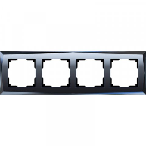 Рамка на 4 поста Werkel Diamant черный W0041208 4690389158841