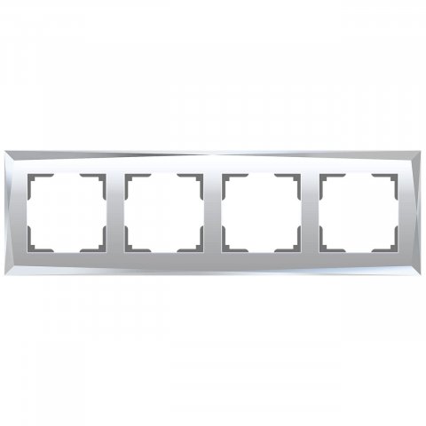 Рамка на 4 поста Werkel Diamant зеркальный W0041220 4690389158858