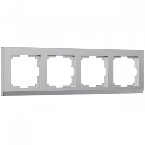 Рамка на 4 поста Werkel Stark серебряный W0041806 4690389161902