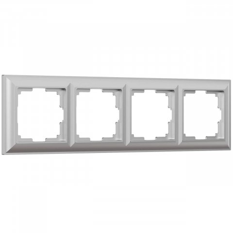 Рамка Werkel Fiore на 4 поста серебряный W0042206 4690389160431