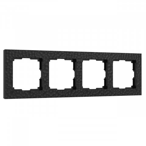 Рамка Werkel Hammer на 4 поста черный W0042408 4690389163494