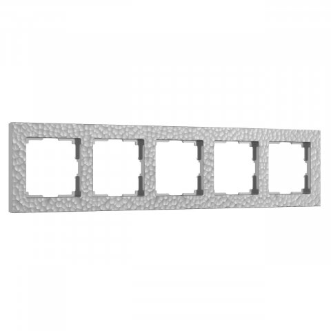 Рамка Werkel Hammer на 5 постов серебряный W0052406 4690389163555