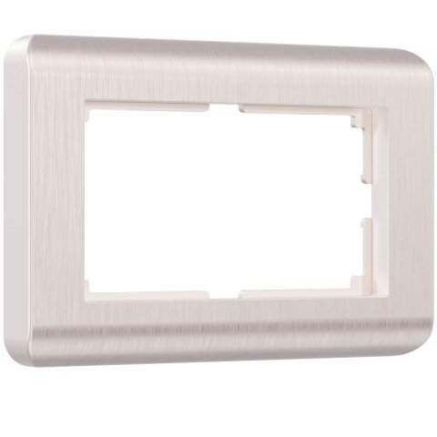 Рамка Werkel Stream для двойной розетки перламутровый W0082113 4690389162589