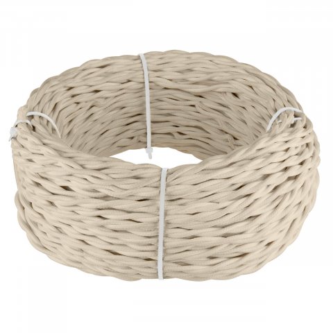 Ретро кабель Werkel витой трехжильный 2,5 мм песочный W6453646 4690389166020