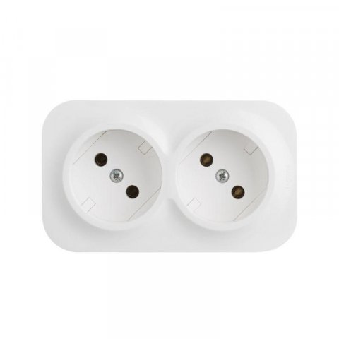 Розетка 2х2К Legrand Quteo 16A 250V белая 782231