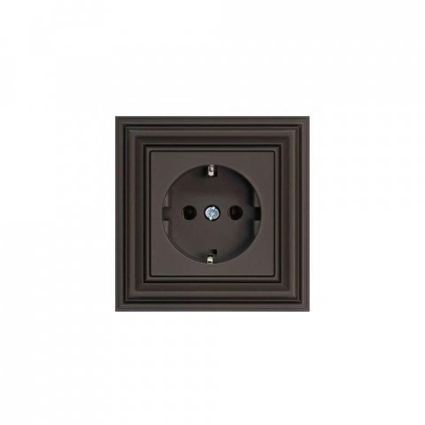 Розетка 2P+E Liregus Retro коричневый омбре 29-022