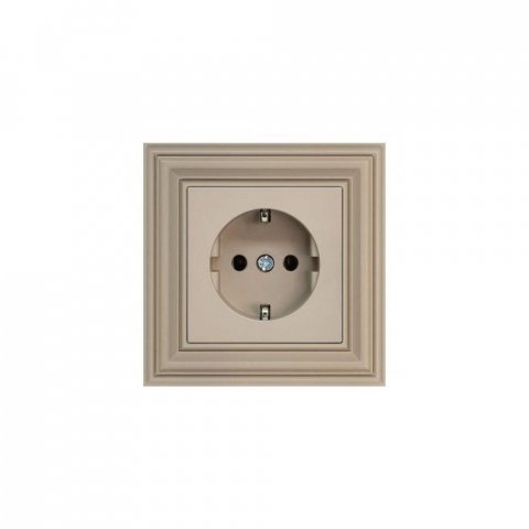 Розетка 2P+E Liregus Retro кремовый омбре 29-122