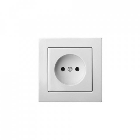 Розетка 2P Liregus Epsilon белый 28-015