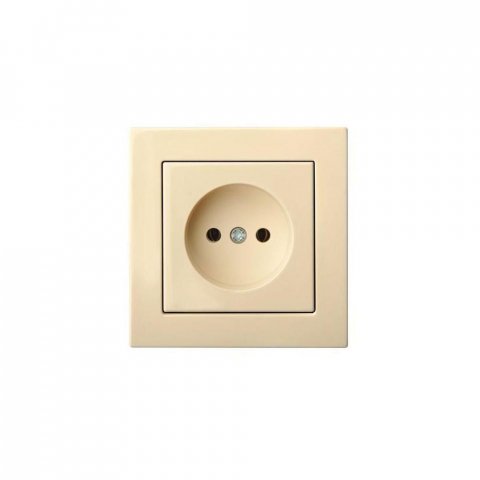 Розетка 2P Liregus Epsilon бежевый 28-065