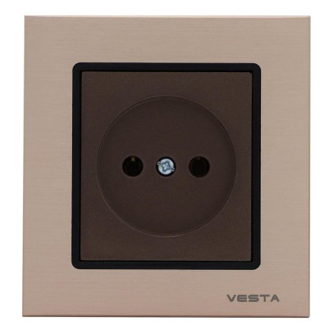 Розетка 2P Vesta-Electric Exclusive Champagne Metallic шампань FRZ00041002BSH