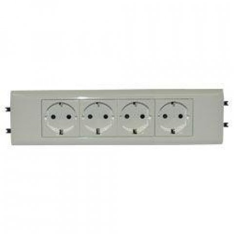 Розетка 4х2К+3 Legrand Mosaic 16А 250V белая 077434