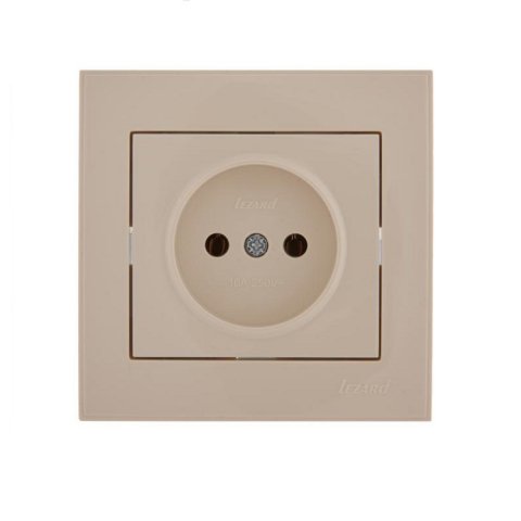 Розетка без зазем. Lezard Rain кремовая 703-0303-121