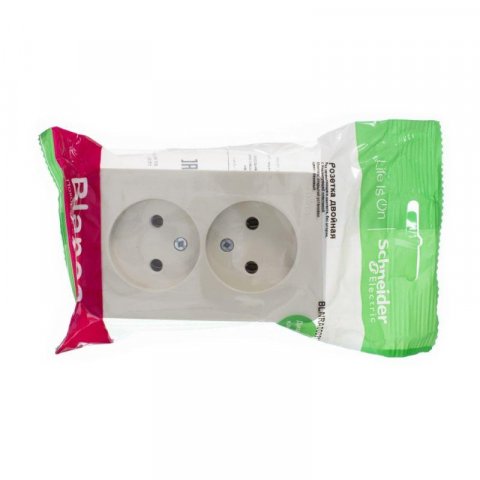 Розетка двойная 2К Schneider Electric Blanca 16A 250V бежевая BLNRA000217