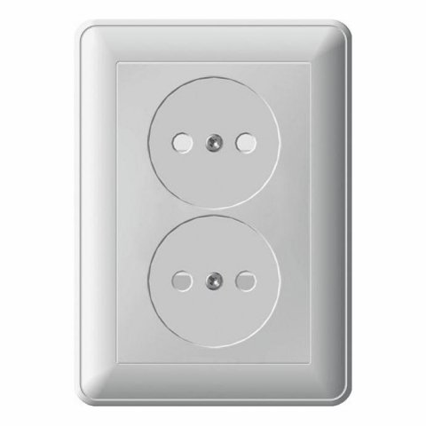 Розетка двойная 2К Schneider Electric W59 16A 250V со шторками слоновая кость RS16-254-28